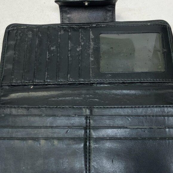 Pre Loved 2fer Coach Signature Monogram Triple Compartment Shoulder Bag & Wallet - Picture 7 of 8